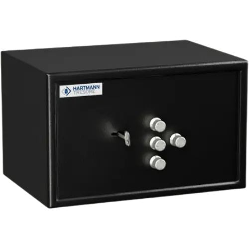 Coffre-fort -15L- Serrure à clé et combinaison -HT0015N2 Hartmann