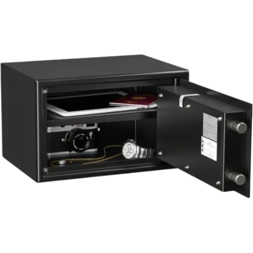 Coffre-fort -15L- Serrure à clé et combinaison -HT0015N2 Hartmann