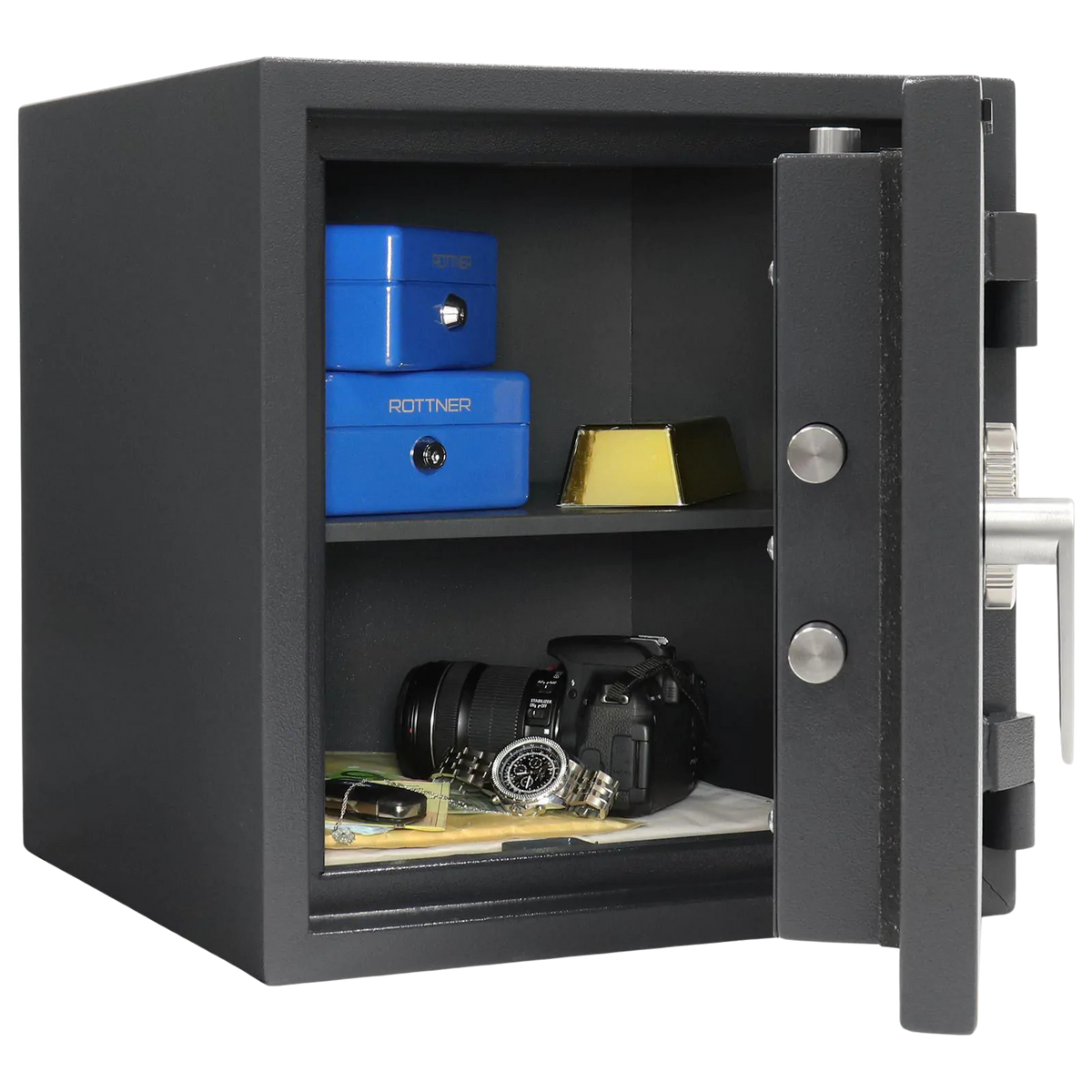 Coffre-Fort -42L- Ignifuge- Serrure électronique -Classe1-T06388 Rottner