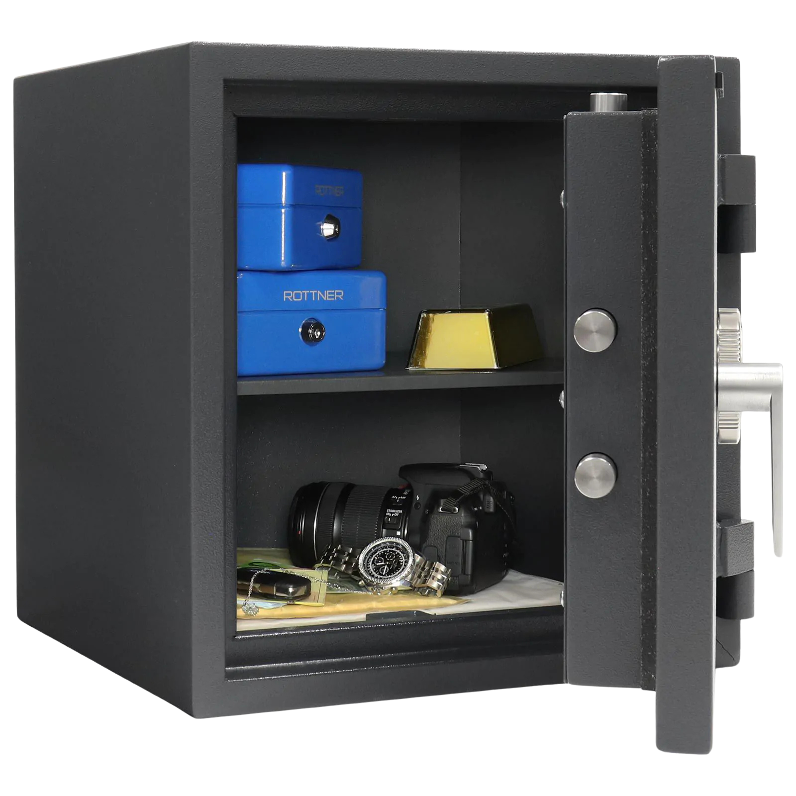 Coffre-Fort -42L- Ignifuge- Serrure électronique -Classe1-T06388 Rottner