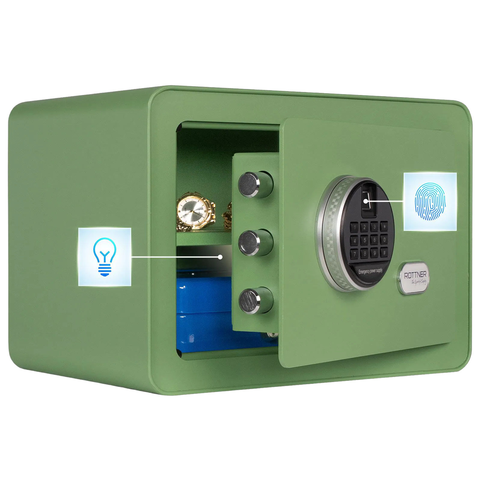 Coffre-Fort -16L- Serrure électronique -T06507 Rottner