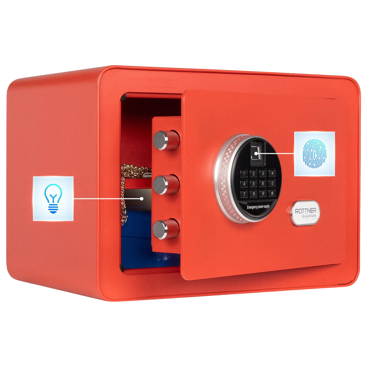 Coffre-Fort -16L- Serrure électronique -T06507 Rottner