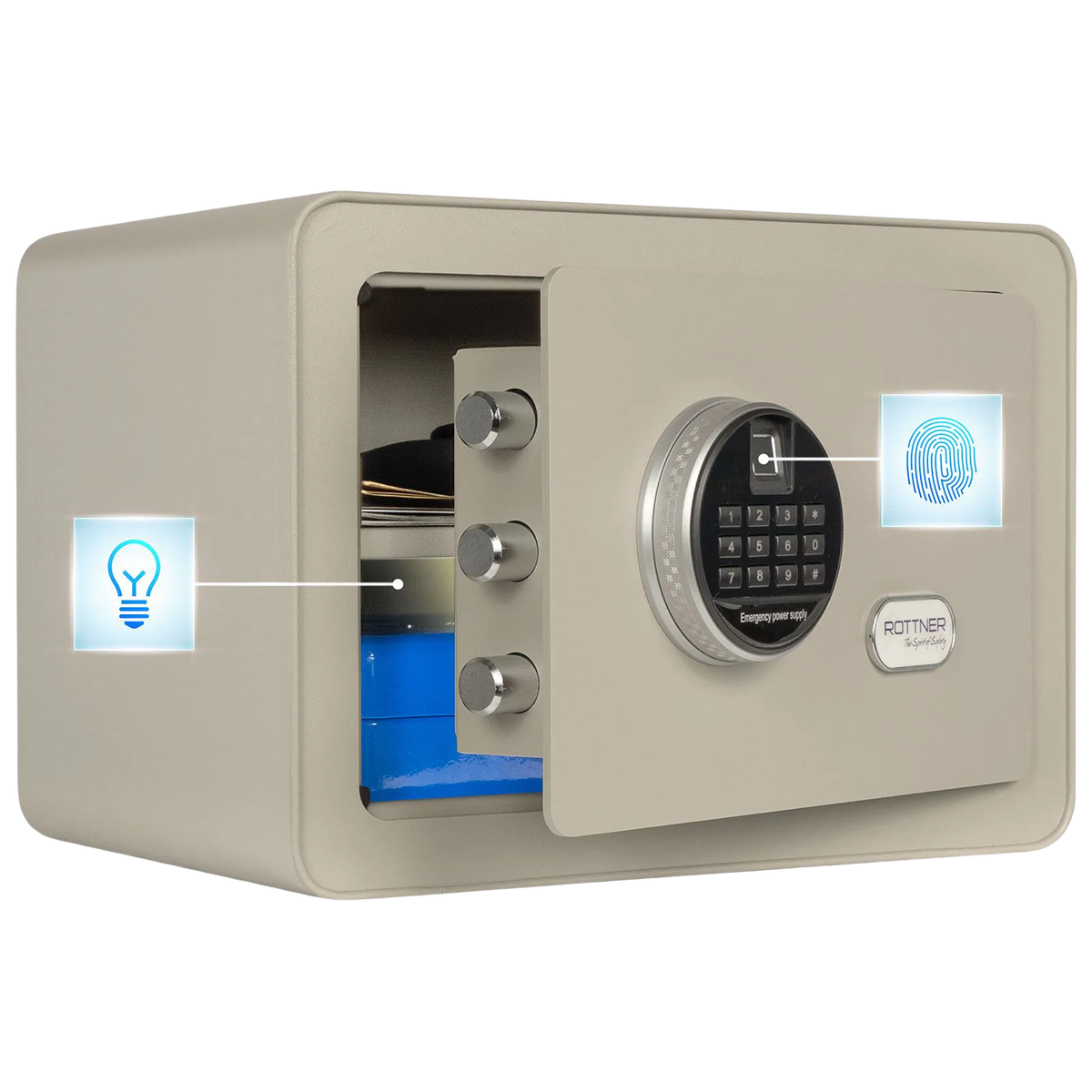 Coffre-Fort -16L- Serrure électronique -T06507 Rottner